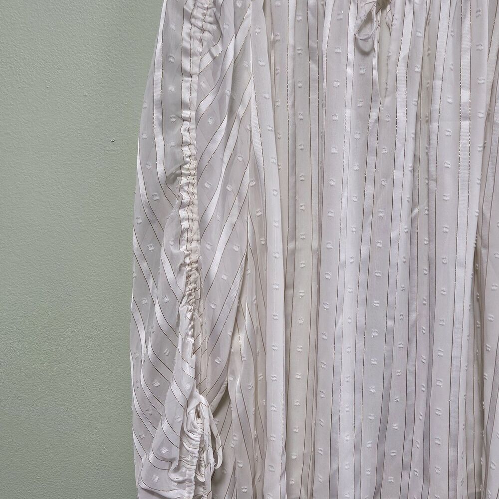 Ivory Romantic Blouse Cato Plus Size Women's Peasant Top 18/20 Gold Threads - Picture 5 of 11